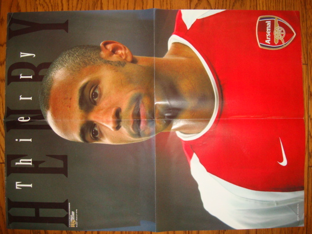 ティエリ・アンリ(アーセナルFC) & フェルナンド・モリエンテス(ASモナコ) 両面ポスター★FFFフランス代表/RFEFスペイン代表/FCバルセロナ_画像1