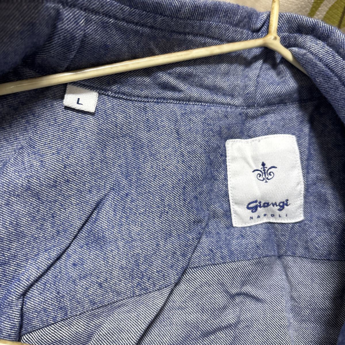 ships シップス ライトブルー 長袖シャツ L_画像3