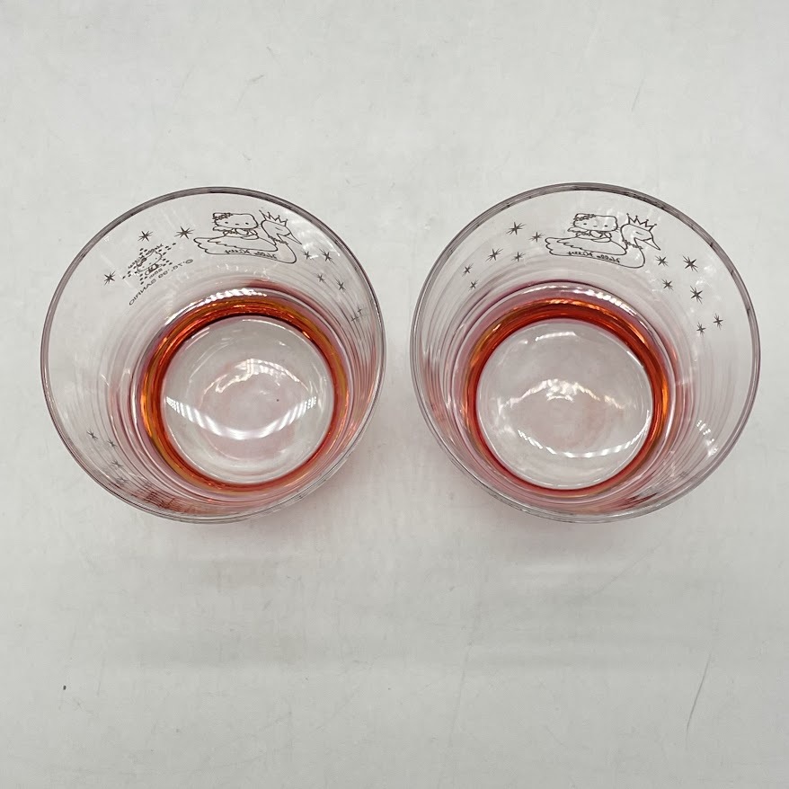 ★sm2469　未使用品　ハローキティ　25th　記念　グラス　2個セット　サンリオ　コップ 　25周年　ピンク　キティちゃん　コレクション★_画像3