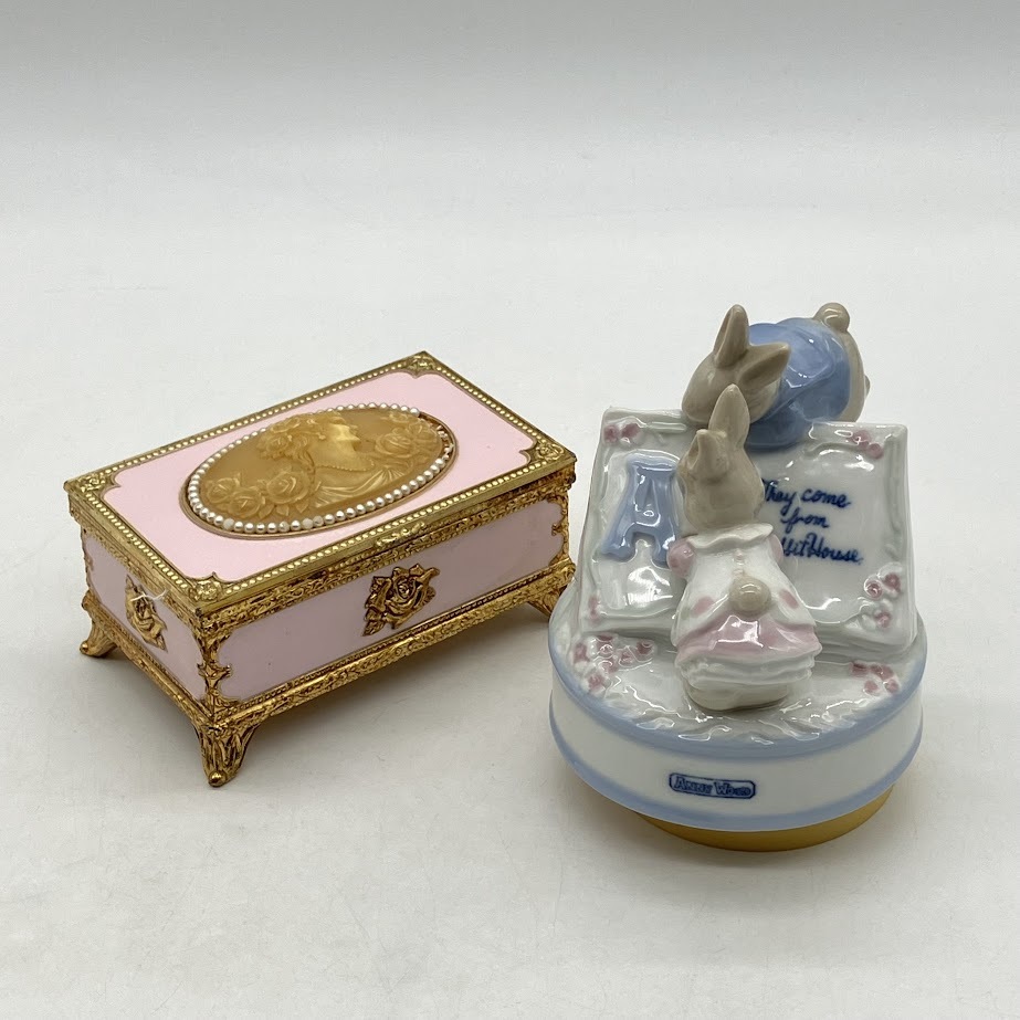 *sz3346 солнечный kyo- музыкальная шкатулка 2 позиций комплект камея способ / стрекоза /jue Reebok s type заяц / маленький world / керамика retro *