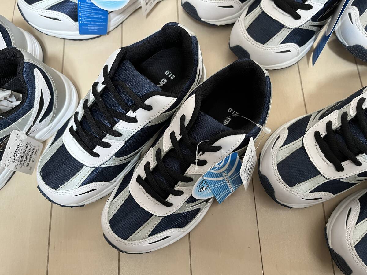  ребенок обувь 21cm SPEED WING*4cm4 час водонепроницаемый шнурок спортивная обувь темно-синий 8 пара совместно 