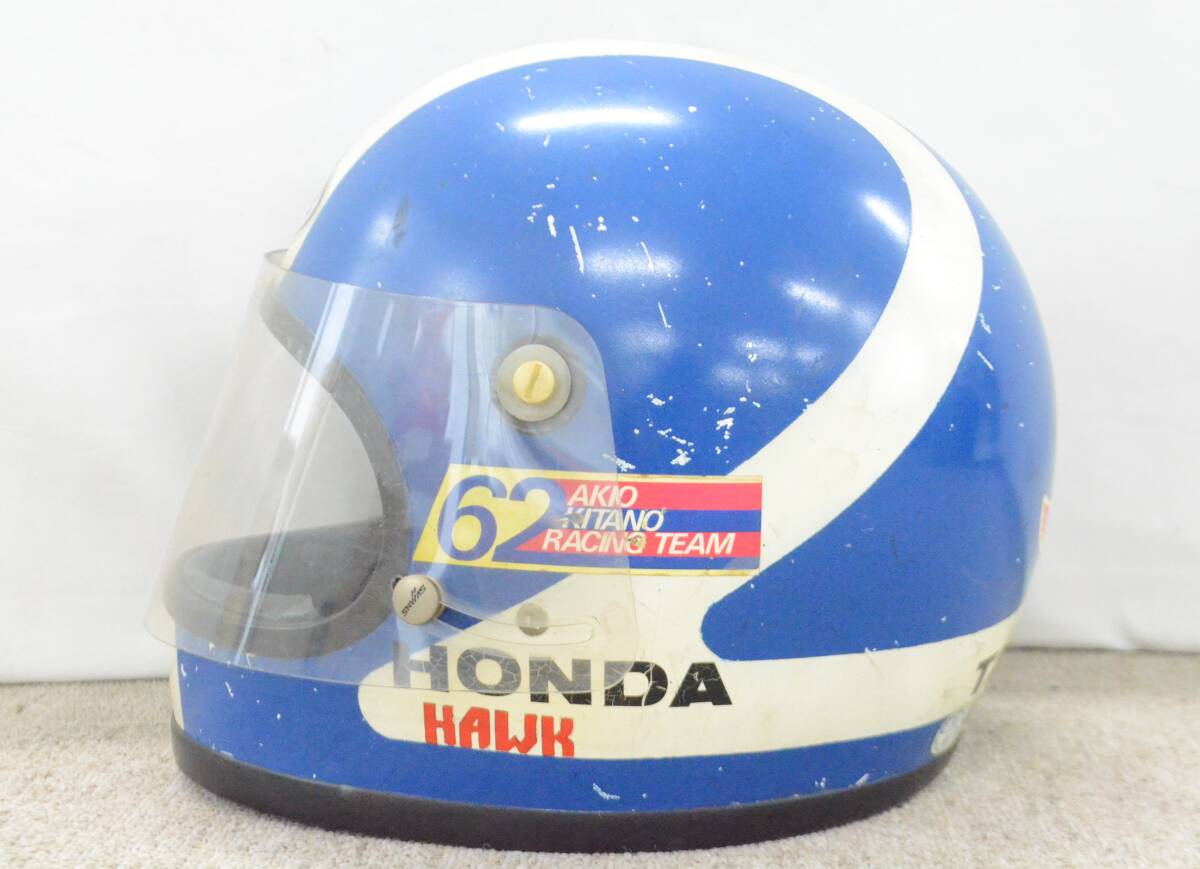E◆Arai アライ X-75 racing? SNELL 1975 54-56cm Sサイズ ブルー ホワイト バイク フルフェイス ヘルメット◆_画像5