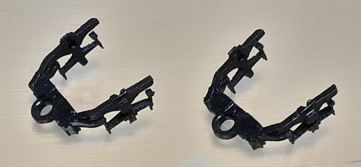 XMジャンク1円スタート1円~絶版ワールド国鉄蒸気機関車パーツ従台車枠 鉄道模型Nゲージ_画像1