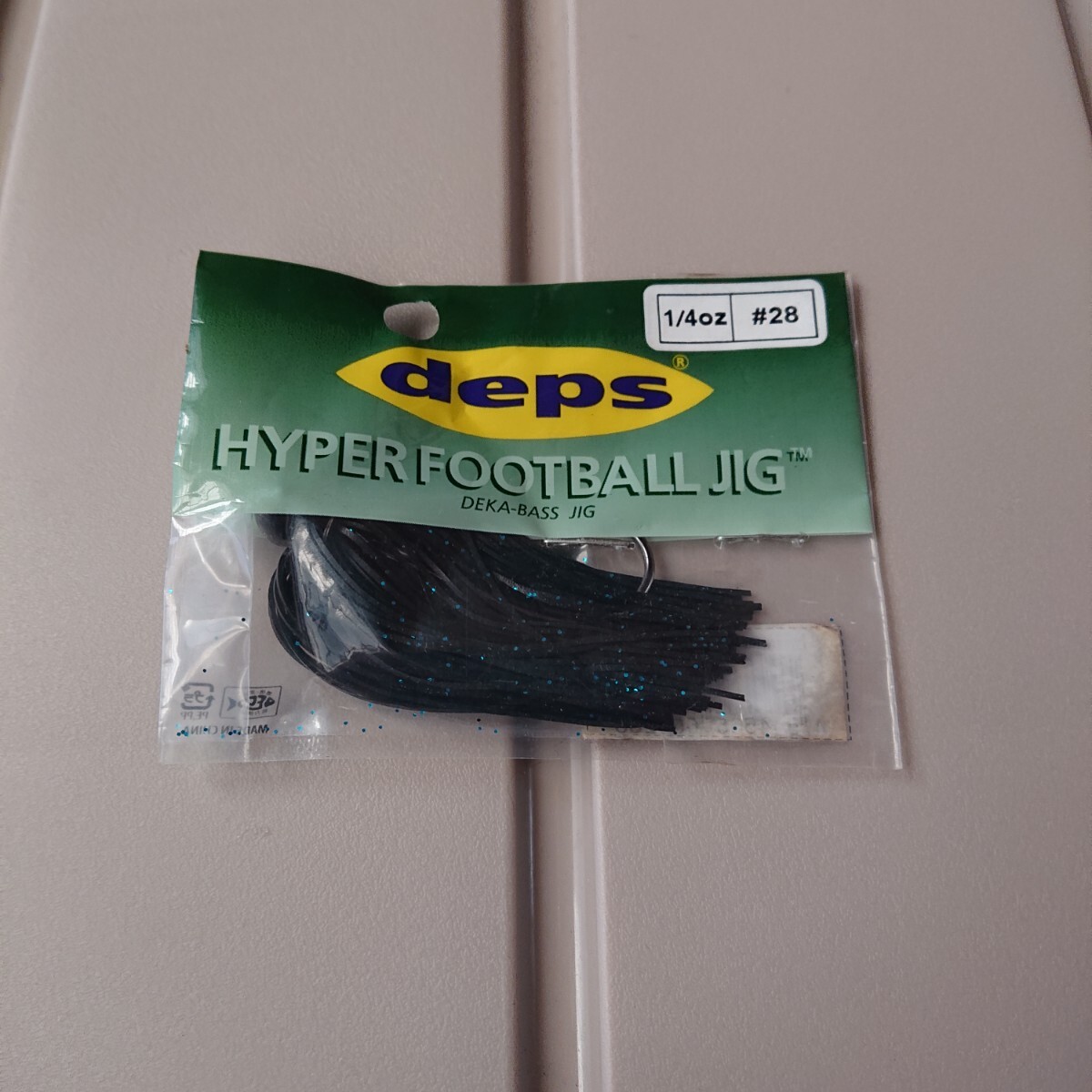 デプス ハイパーフットボールジグ 1/4oz BK/ブルーフレーク_画像1