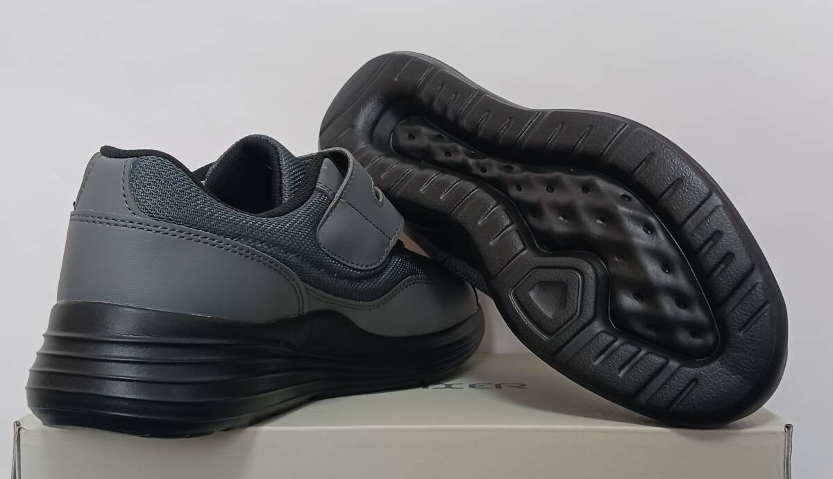 アサヒ軽量メンズウォーキングRELAXER（リラクサー）012グレー 26.5㎝_画像4