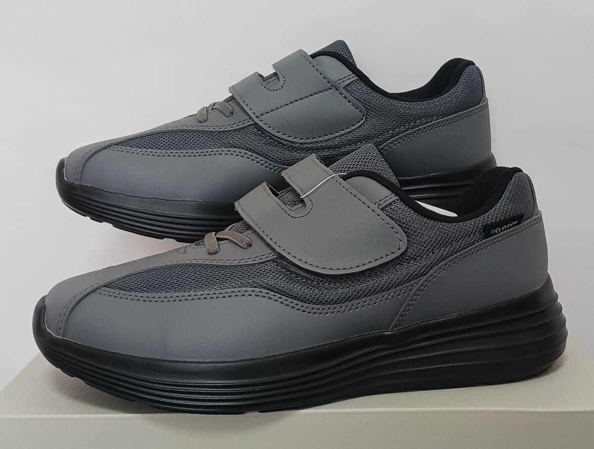 アサヒ軽量メンズウォーキングRELAXER（リラクサー）012グレー 26.5㎝_画像1