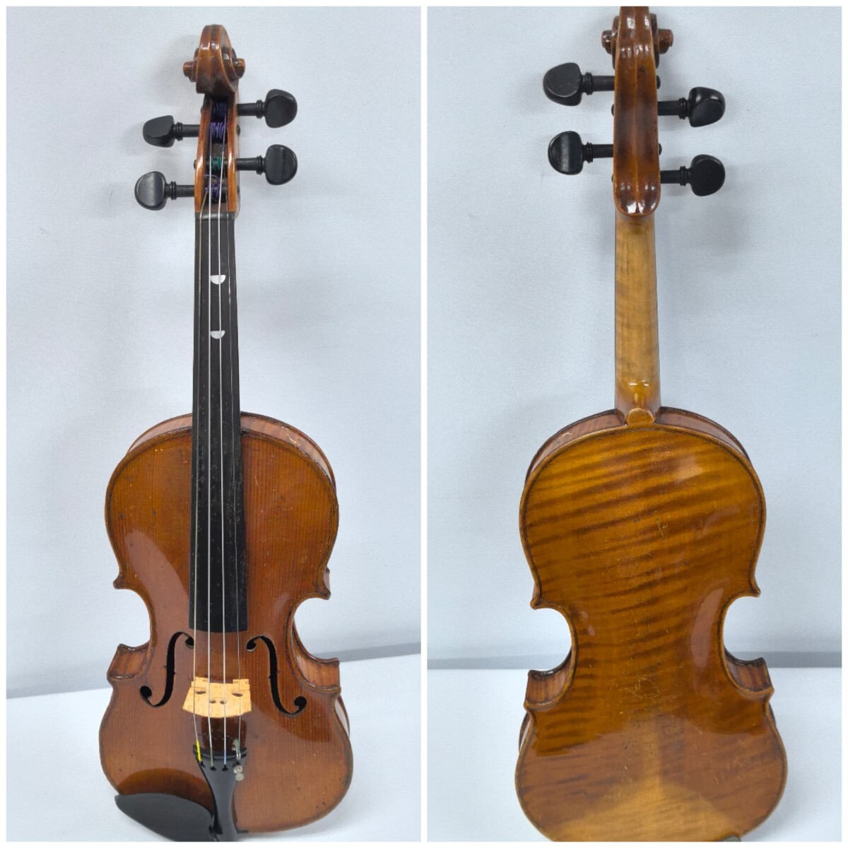 バイオリン 無銘 3/4 Violin GEWAハードケース　KUN肩置付き_画像2