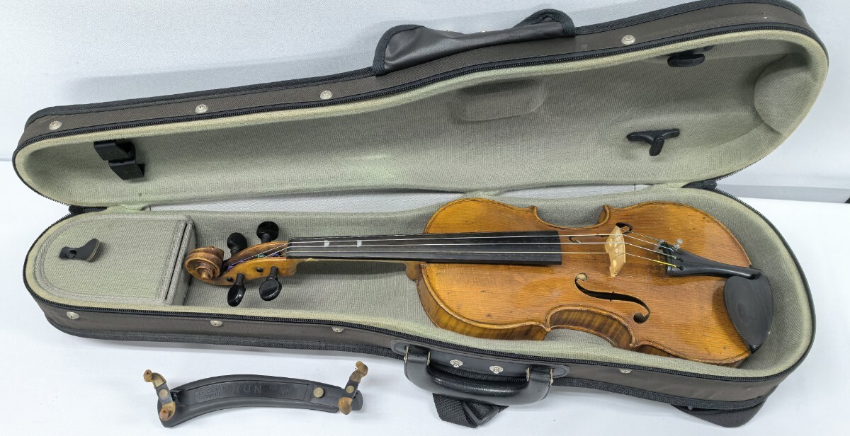 バイオリン 無銘 3/4 Violin GEWAハードケース　KUN肩置付き_画像1