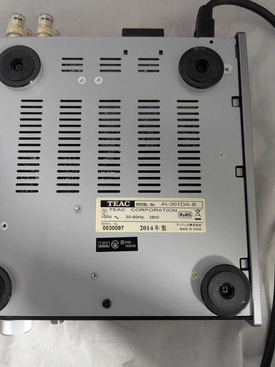 【動作品】TEAC AI-301DA アンプ　2014年製_画像4