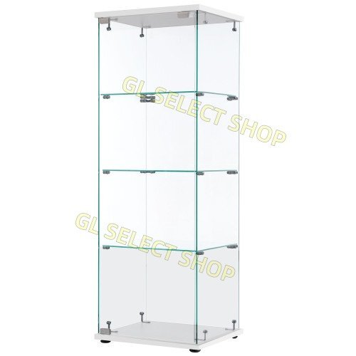  кейс для коллекции стекло дисплей шкаф фигурка кейс 4 уровень белый усиленный стекло все стекло 