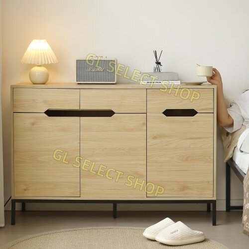 [ ширина 118cm] шкаф из дерева с ножками место хранения полки буфет выдвижной ящик имеется обе открытие дверь имеется полка большая вместимость место хранения шкаф код дыра ТВ-тумба 