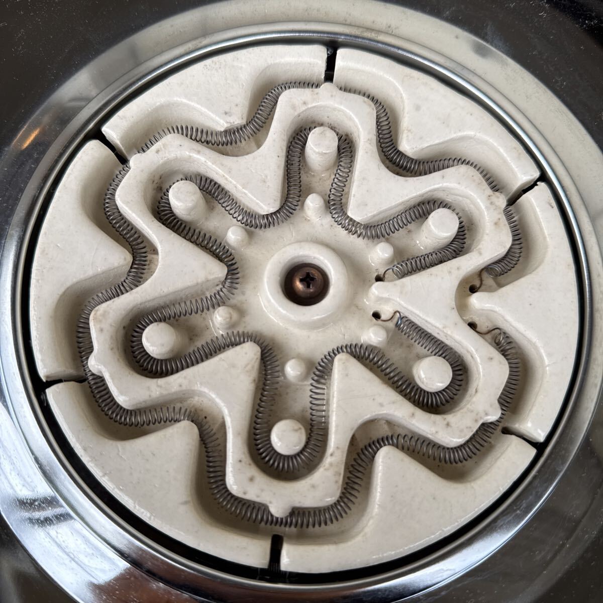 ナショナル　高能率600Wコンロ　丸型　NK-682 松下電気産業株式会社　赤　 昭和レトロ　電源動作確認済み_画像9