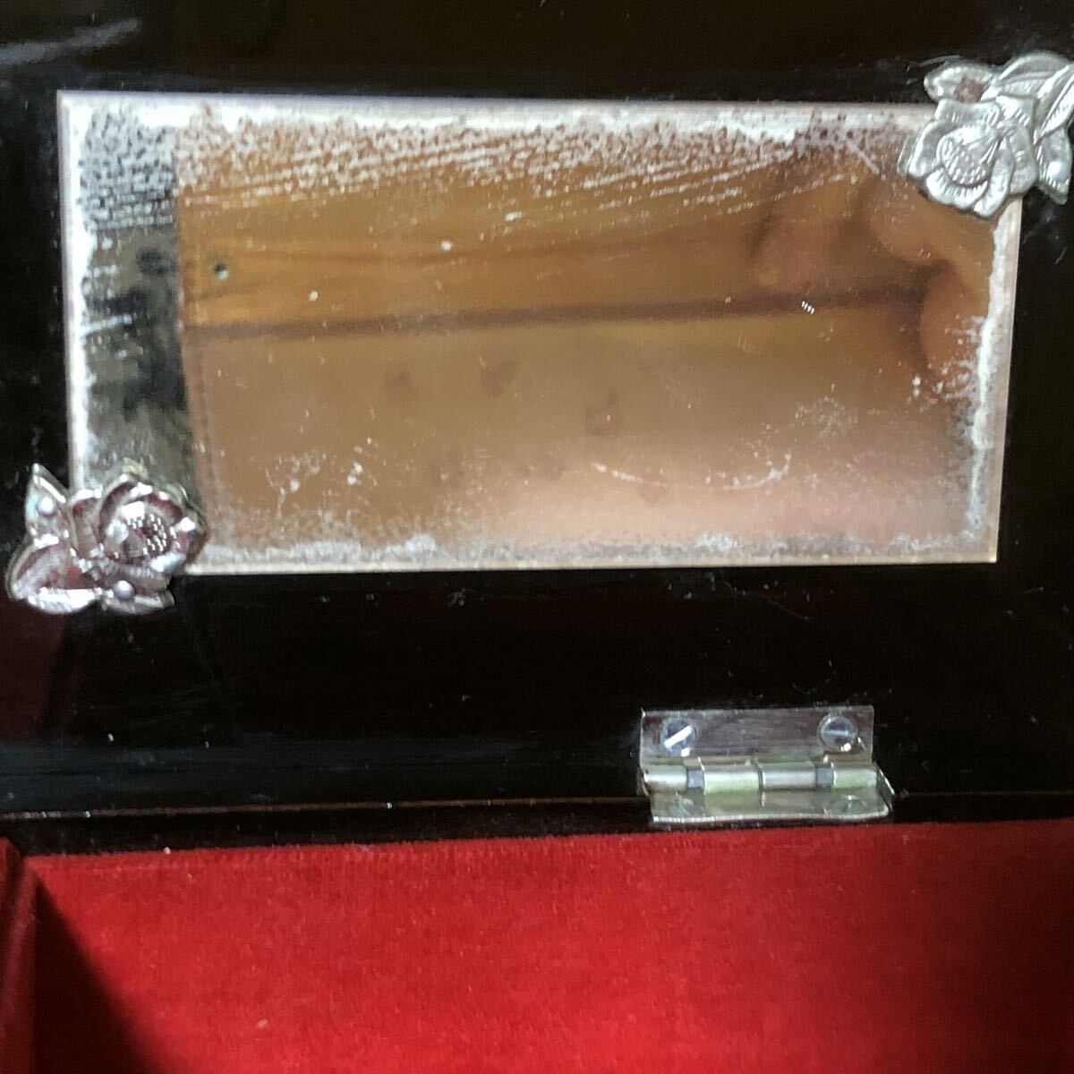  драгоценнный камень коробка из дерева Showa Retro музыкальная шкатулка ( искривление глаз неизвестен ) бардачок jue Reebok s