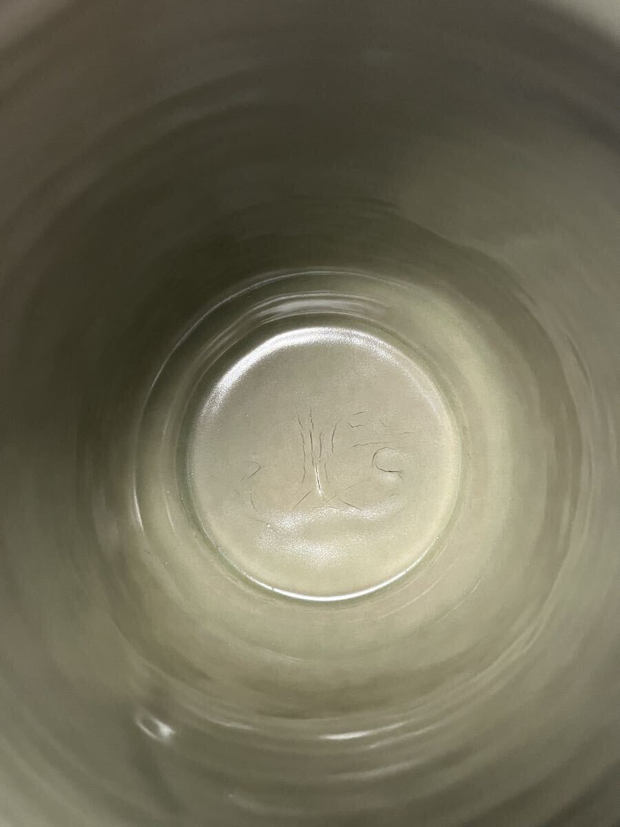 時代物 唐物 青磁飾壷 蓋物 龍泉窯刻花壺_画像6