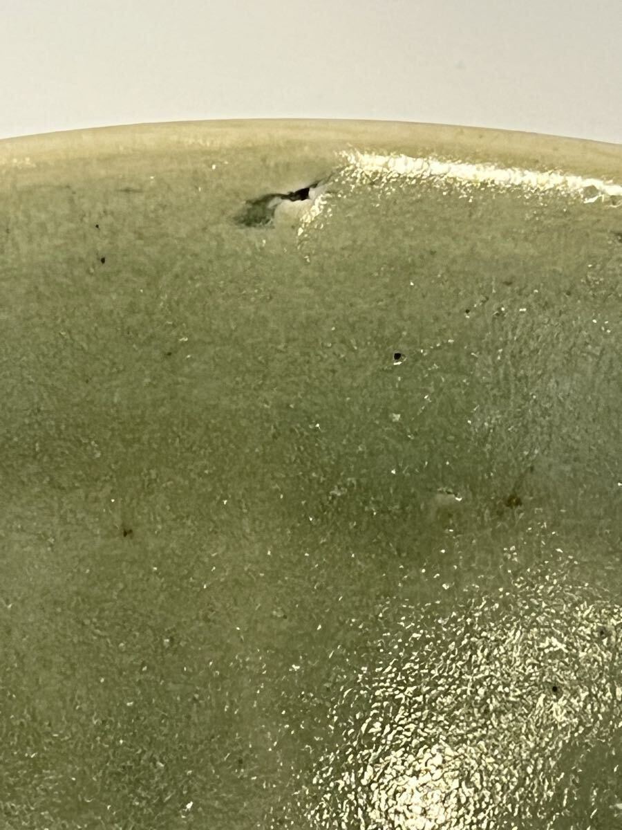 時代物 唐物 青磁双魚碗 龍泉窯大碗 _画像5