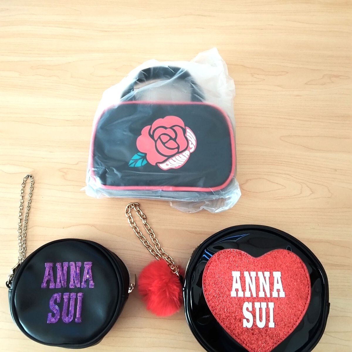 アナスイ　雑貨まとめ　ANNA SUI 　ポーチ　扇子　マスクケース　巾着袋　鏡　マスキングテープ　K−41_画像2