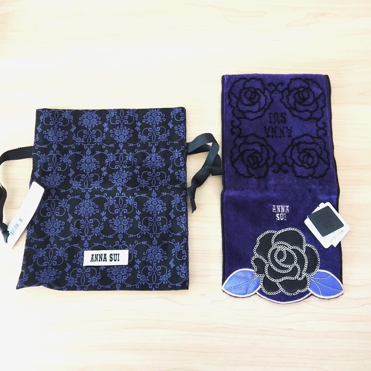 アナスイ　雑貨まとめ　ANNA SUI 　ポーチ　扇子　マスクケース　巾着袋　鏡　マスキングテープ　K−41_画像4