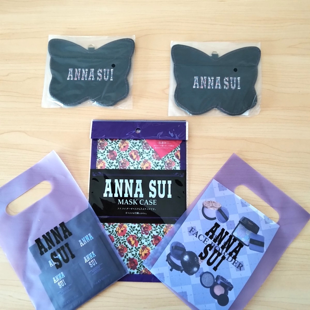 アナスイ　雑貨まとめ　ANNA SUI 　ポーチ　扇子　マスクケース　巾着袋　鏡　マスキングテープ　K−41_画像5