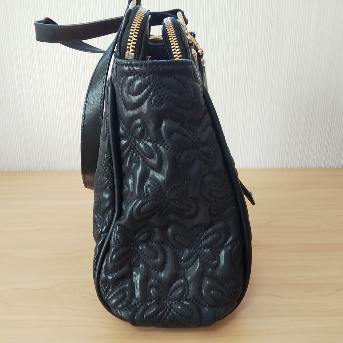 アナスイ トートバッグ　 ブラック　 ショルダーバッグ　 ANNA SUI　K−55_画像4