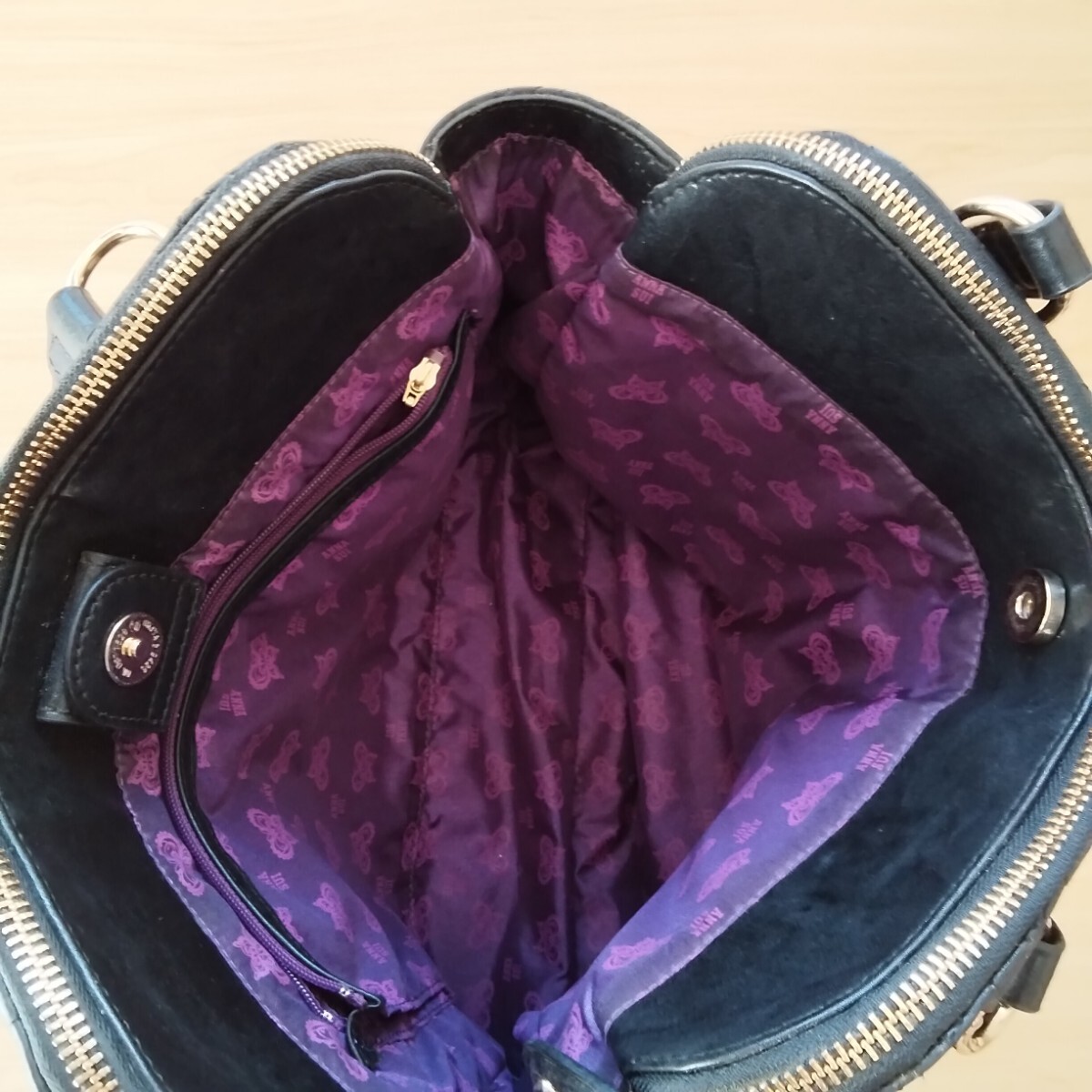 アナスイ トートバッグ　 ブラック　 ショルダーバッグ　 ANNA SUI　K−55_画像9