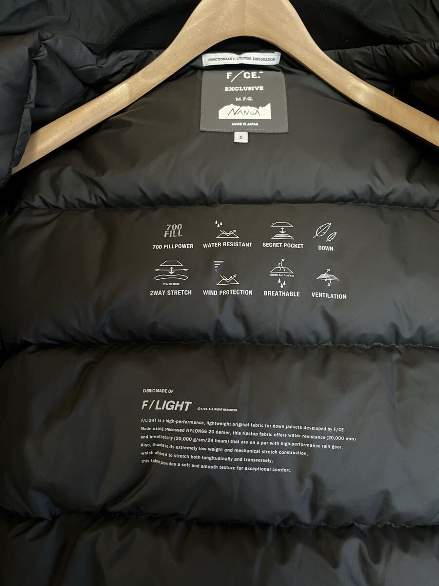 NANGA F/CE ボムジャケット S ダウンジャケット FNA09212M0004 FT BOMB JACKET_画像3
