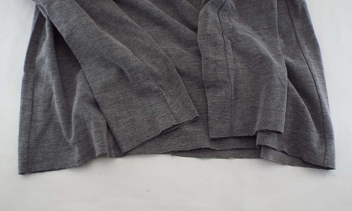 R378〇KAZUYUKI KUMAGAI ATTACHMENT/カズユキクマガイアタッチメント ロングスリーブTシャツ ロンT タートルネック 切りっぱなし グレー 1_画像4