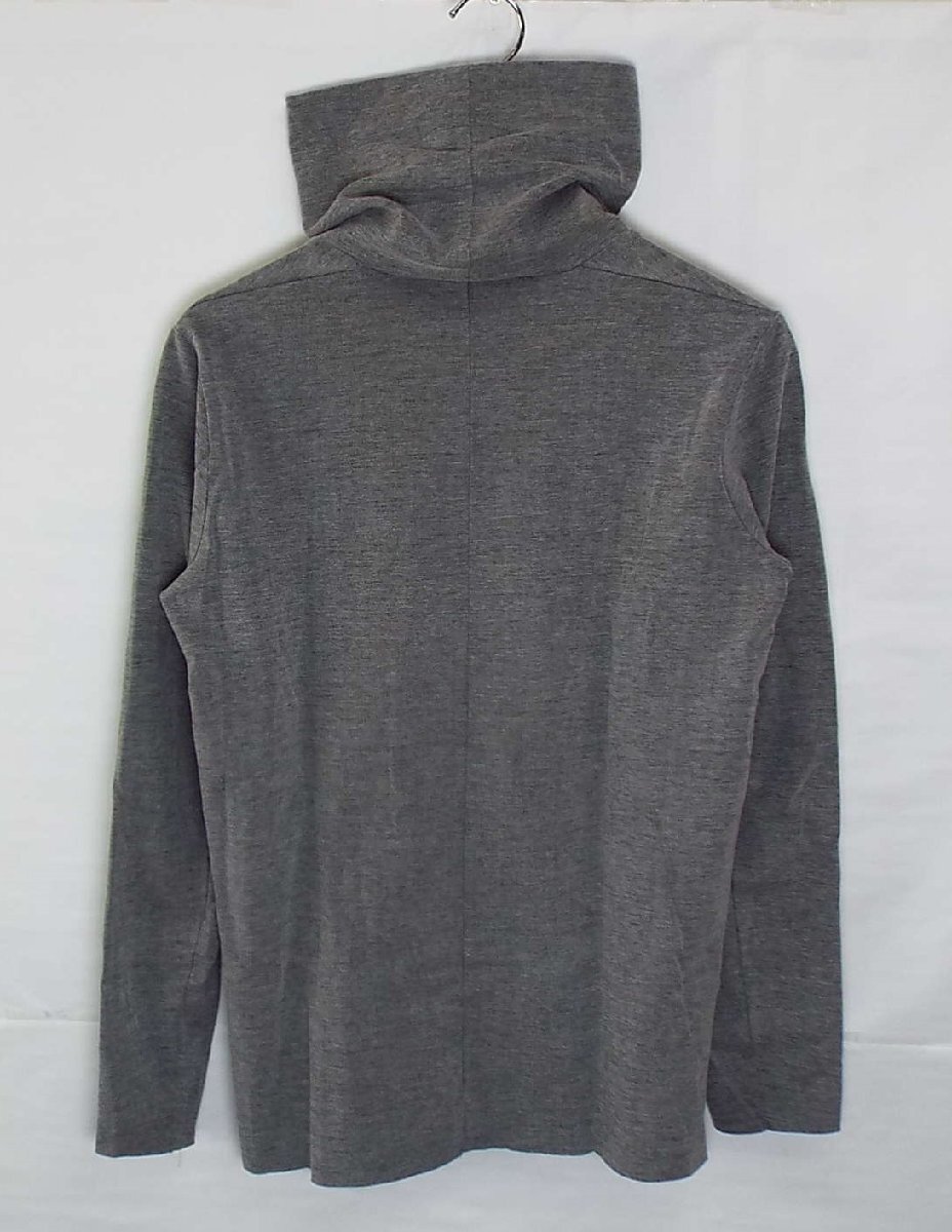 R378〇KAZUYUKI KUMAGAI ATTACHMENT/カズユキクマガイアタッチメント ロングスリーブTシャツ ロンT タートルネック 切りっぱなし グレー 1_画像2