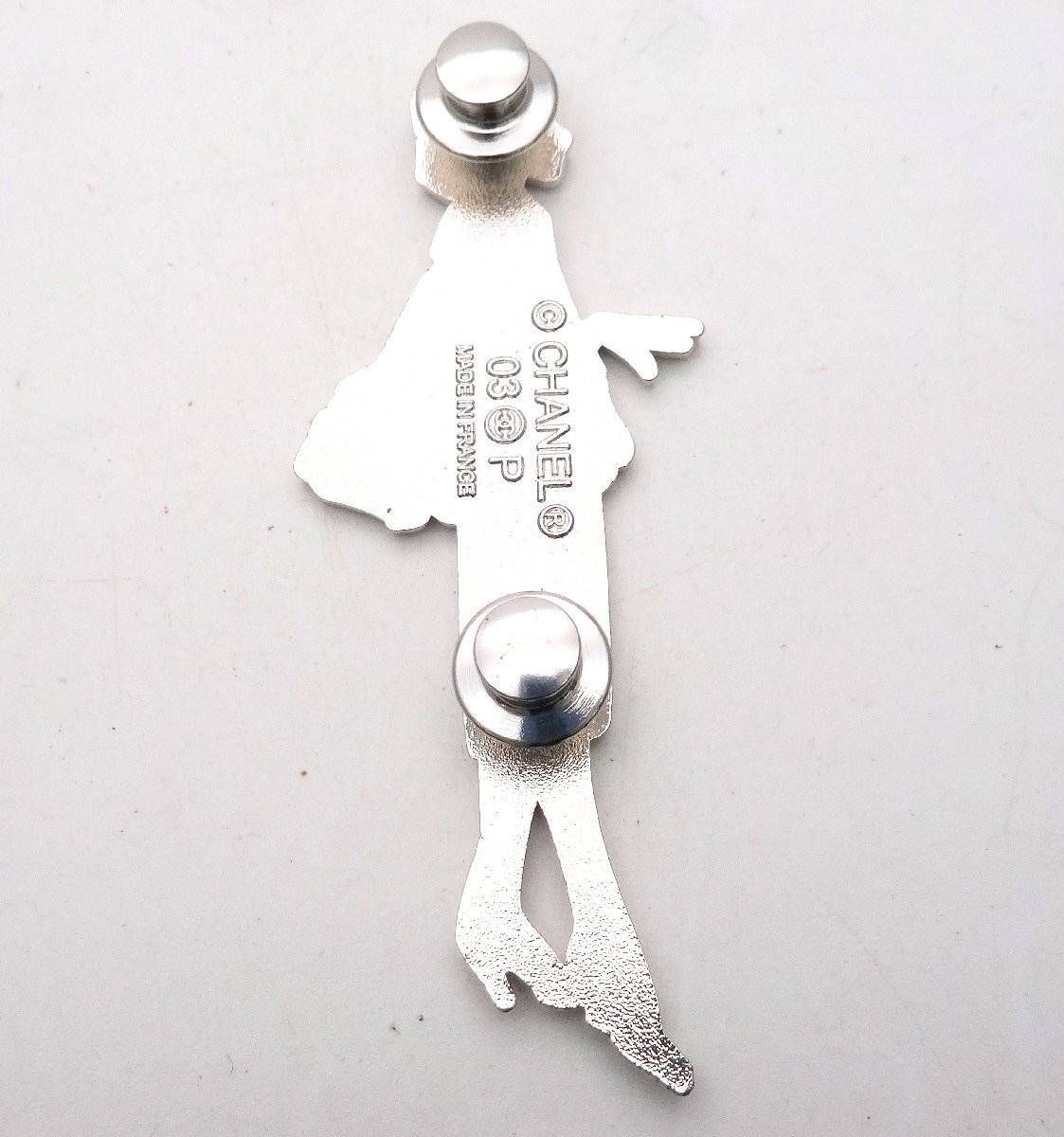 CHANEL Chanel 03P здесь mado moa zeru здесь Mark брошь серебристый цвет значок булавка z аксессуары декортивный элемент бренд 1 иен ~ T0465