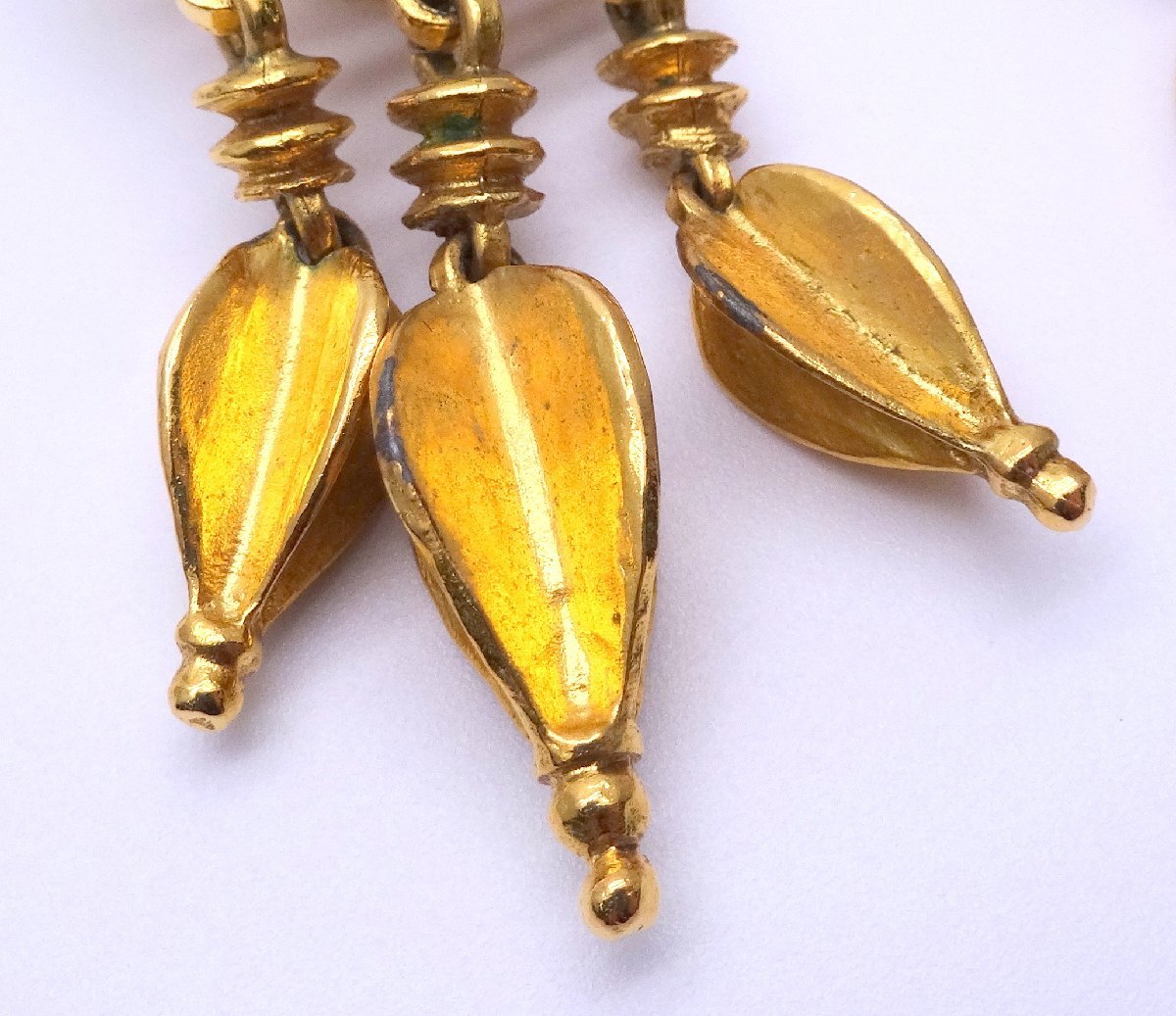 CHANEL Chanel 95A здесь Mark Logo серьги аксессуары Gold цвет Vintage декортивный элемент мода с ящиком 1 иен ~ T0391