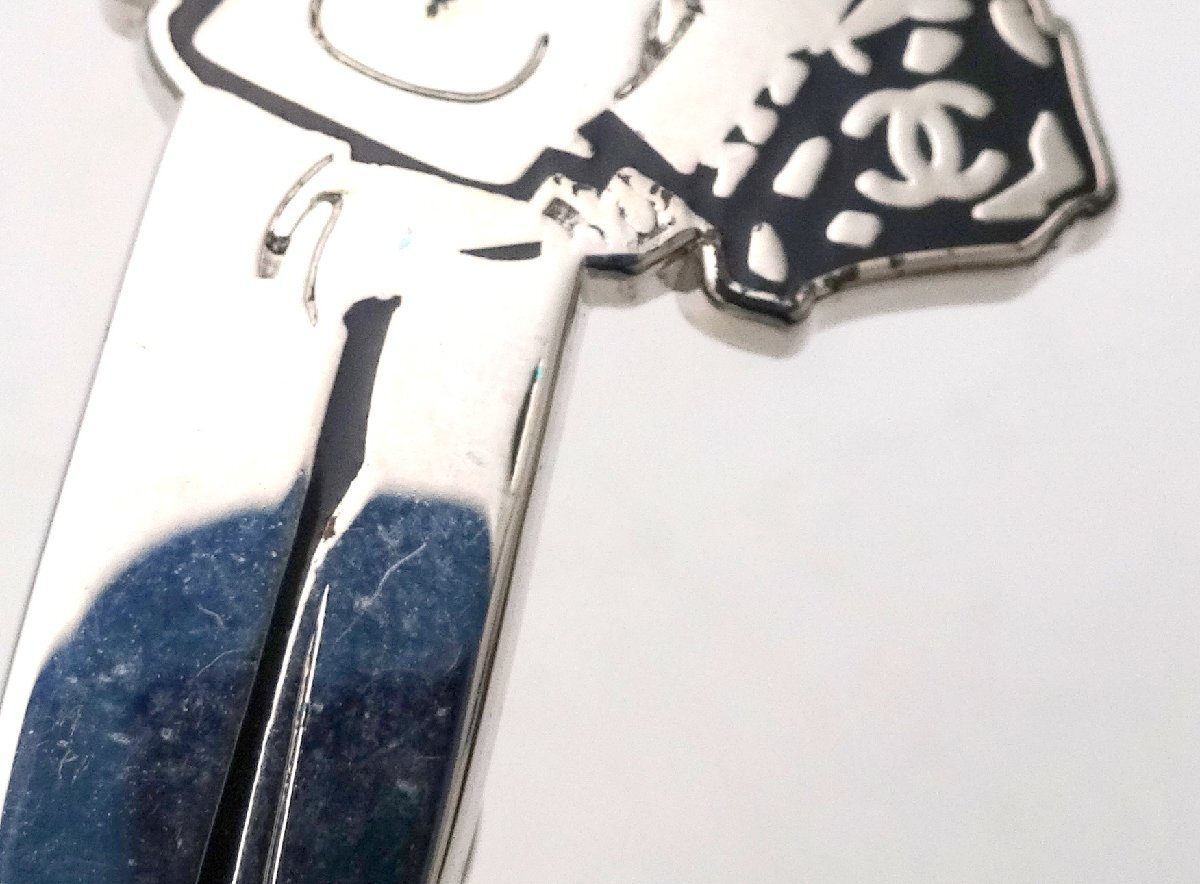 CHANEL Chanel 03P здесь mado moa zeru здесь Mark брошь серебристый цвет значок булавка z аксессуары декортивный элемент бренд 1 иен ~ T0465