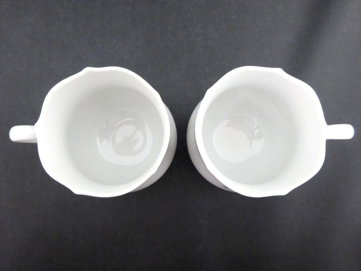 Meissen Meissen .. Mark cup & блюдце 2 покупатель Logo белый × оттенок голубого чайная посуда посуда стол одежда бренд 1 иен ~ T0485