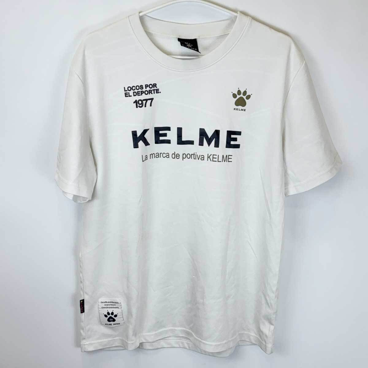 【中古】ケルメ プラクティスシャツ 半袖 XL ホワイト KELME サッカー フットサル プラシャツ_画像1