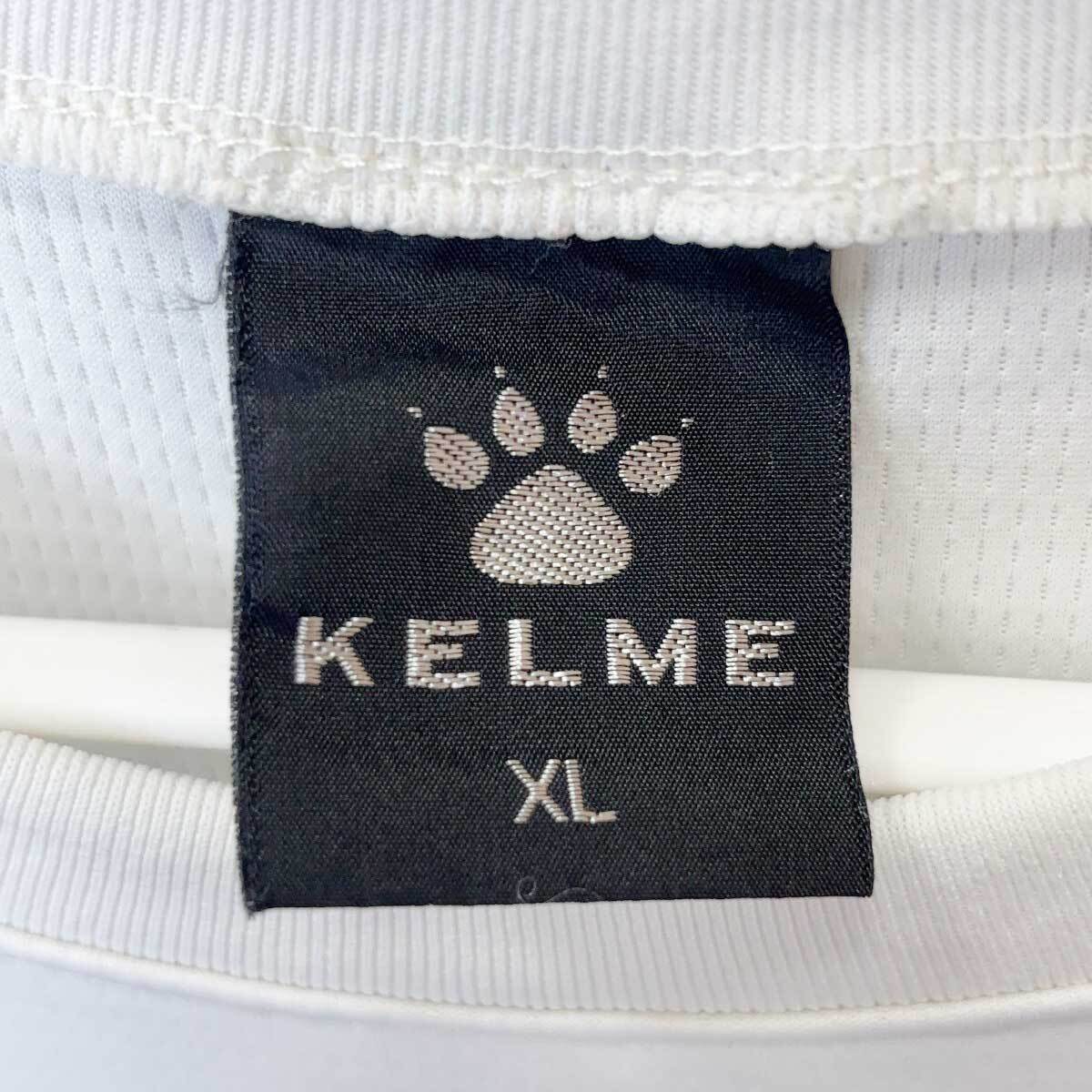 【中古】ケルメ プラクティスシャツ 半袖 XL ホワイト KELME サッカー フットサル プラシャツ_画像2
