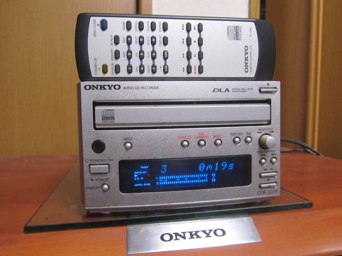 ONKYO CDR-201A 動作・状態良好トレーベルト交換済　リモコン付_画像1