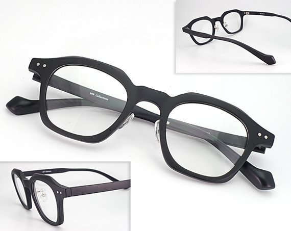 即決【眼鏡一式 度付レンズセット】★designメガネ★MW Collection M.Black ウェリントン型 度付き/度なし/伊達メガネ/ 【メガネ通販】_画像3