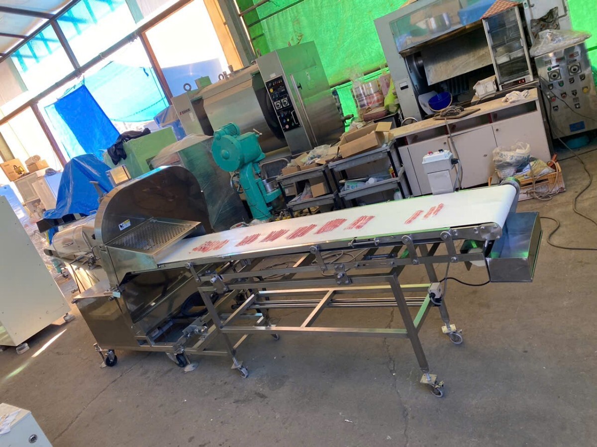 ワタナベフーマック WTD-300Ⅱ ビッグトルネード 食肉用スライサー ミートスライサー 食品加工 業務用 ベルトコンベア付き 三相200V_画像1