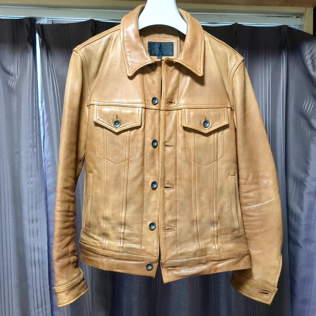■JACK ROSE■luv maison シングル レザージャケット 36 ブラウン ジャックローズ ラブメゾン ライダース 牛革_画像1