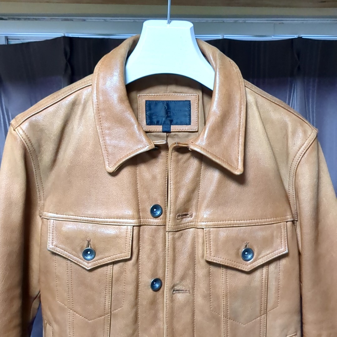 ■JACK ROSE■luv maison シングル レザージャケット 36 ブラウン ジャックローズ ラブメゾン ライダース 牛革_画像2