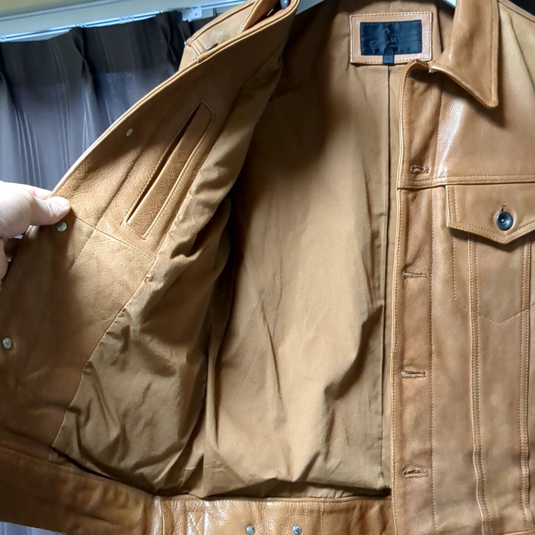 ■JACK ROSE■luv maison シングル レザージャケット 36 ブラウン ジャックローズ ラブメゾン ライダース 牛革_画像6