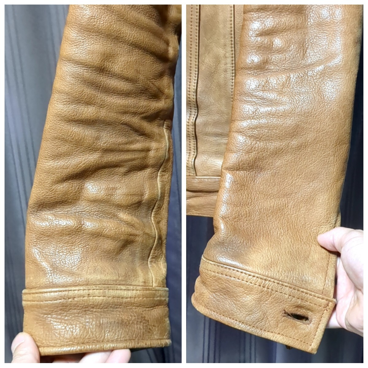 ■JACK ROSE■luv maison シングル レザージャケット 36 ブラウン ジャックローズ ラブメゾン ライダース 牛革_画像4