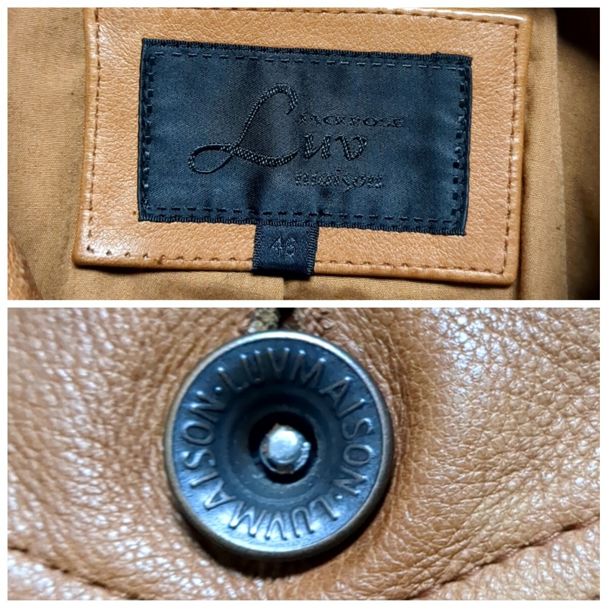 ■JACK ROSE■luv maison シングル レザージャケット 36 ブラウン ジャックローズ ラブメゾン ライダース 牛革_画像8