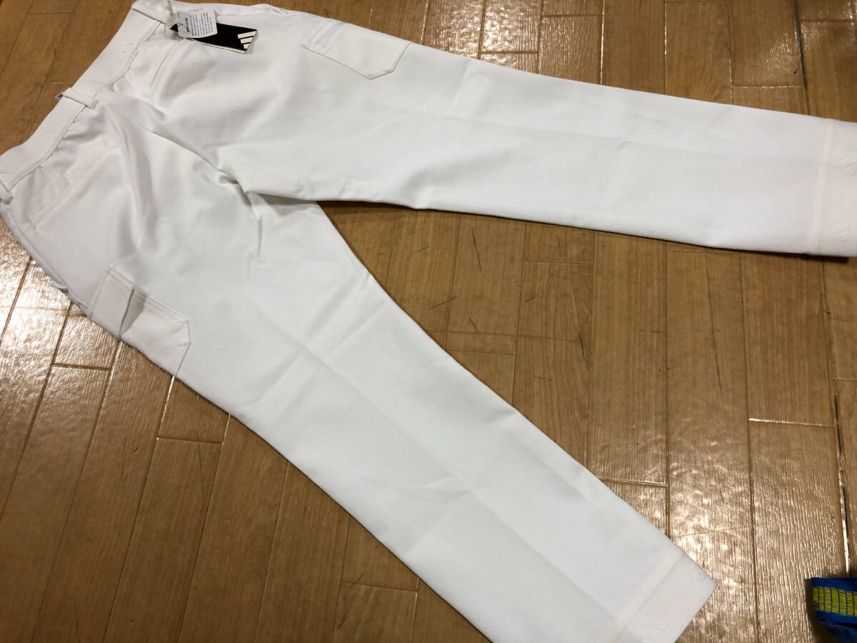 ・スピード発送 新品未使用 adidas Golf(アディダスゴルフ)秋冬 EX-Stretch 4WAYストレッチ 撥水カーゴアンクルパンツ JSC07(WHITE)88_画像2