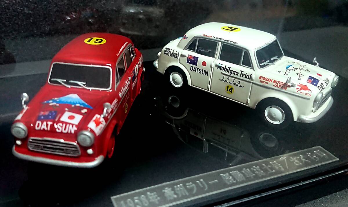 ☆ 絶版 インターアライド 1/43 ダットサン ブルーバード 210 1958年 豪州ラリー 優勝車 富士号 / さくら号 NISSAN RALLY AUSTRALIA _画像3