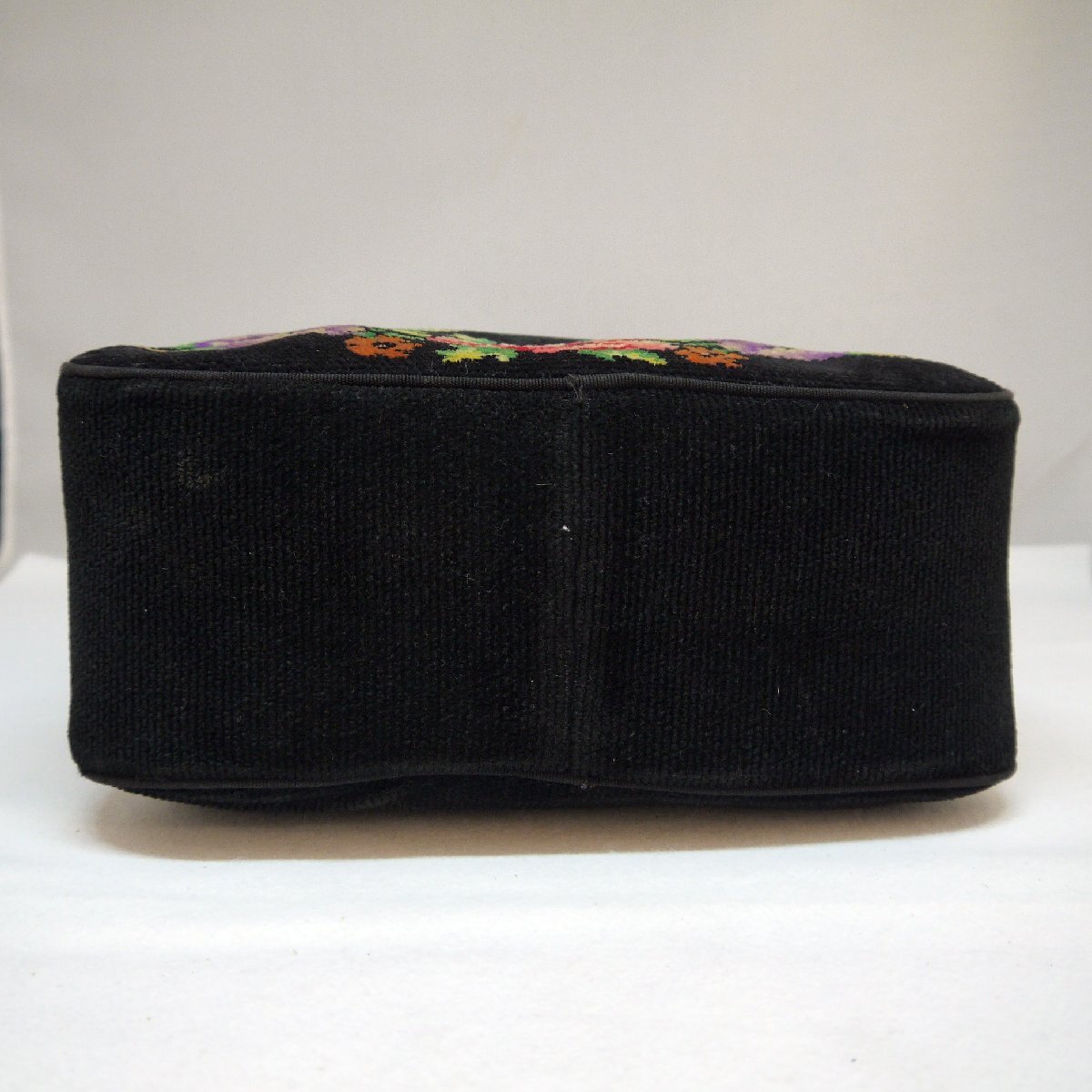 USED товар * товары долгосрочного хранения FEILER Feiler shu Neal тканый ручная сумочка черный цветочный принт женский повреждение большой 