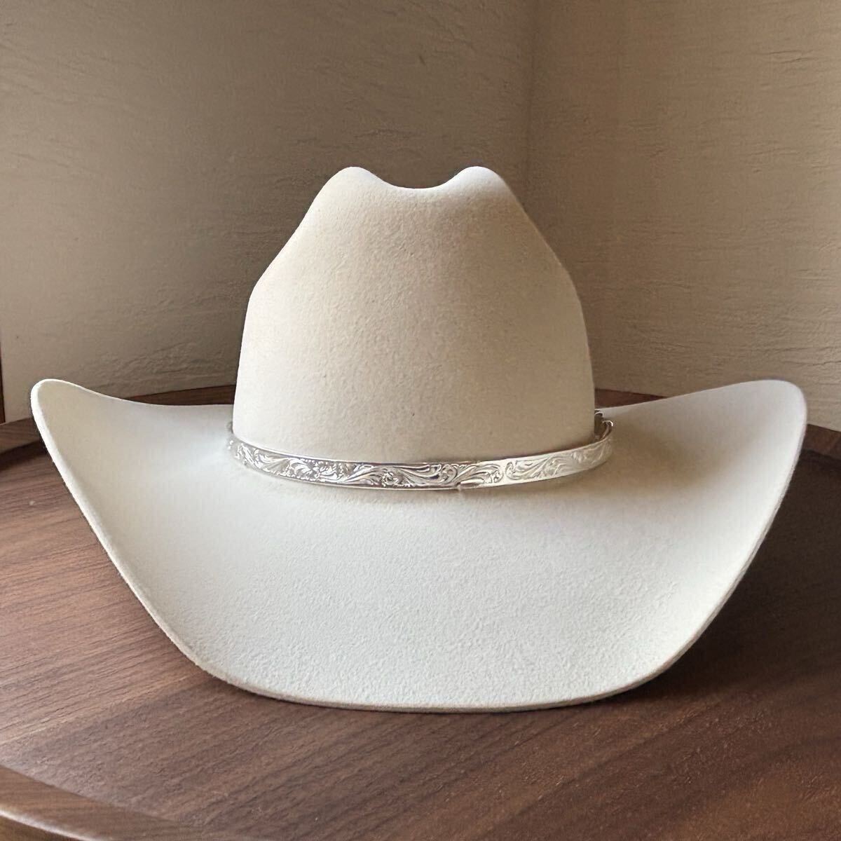 RESISTOL 200X ウエスタンハット ビーバーフェルト アイボリー サイズ7 カウボーイ USA 帽子_画像1
