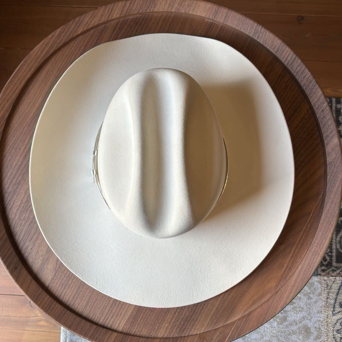 RESISTOL 200X ウエスタンハット ビーバーフェルト アイボリー サイズ7 カウボーイ USA 帽子_画像4