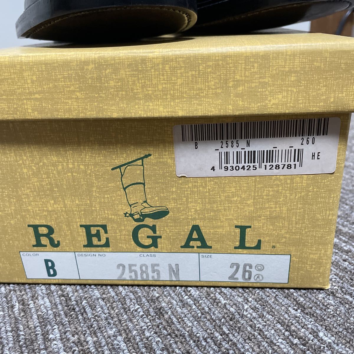 未使用品！！REGAL リーガル 革靴 ビジネスシューズ ブラック　ウイングチップ 型押し加工　2585N サイズ写真参考_画像3