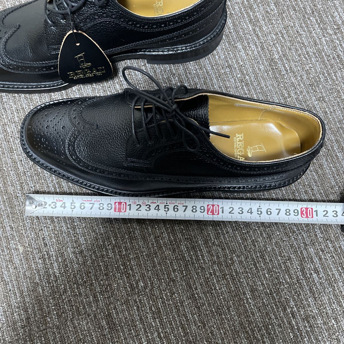 未使用品！！REGAL リーガル 革靴 ビジネスシューズ ブラック　ウイングチップ 型押し加工　2585N サイズ写真参考_画像10