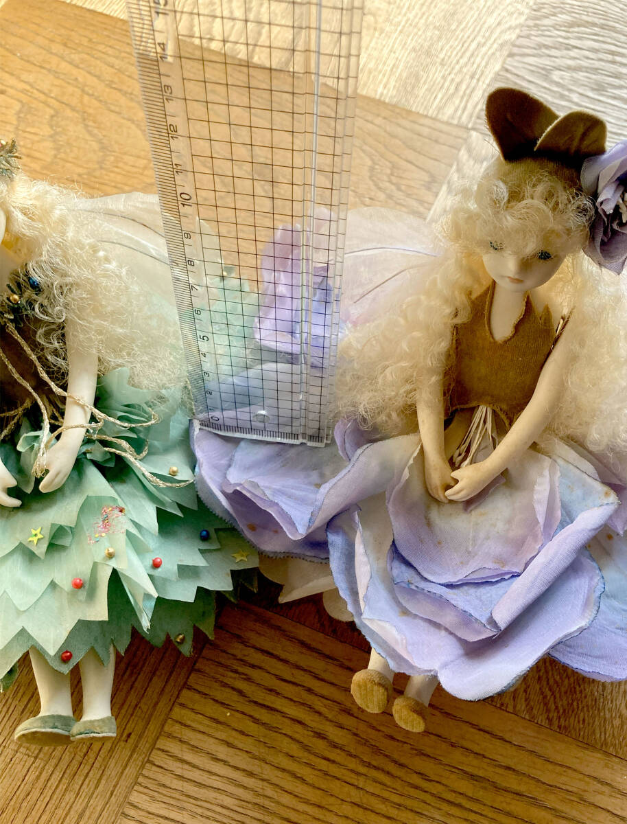 若月まり子 Mariko Wakatsuki◆妖精 ドール◆女の子 クリスマス ストック 陶器 人形_画像4