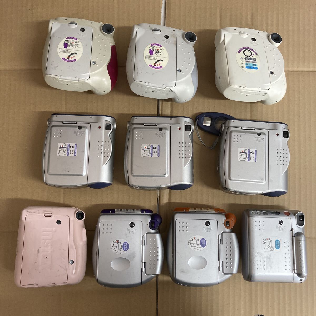 F470 FUJIFILM instax mini 7/7S/10/11/20/50 チェキ 10台まとめて/通電動作未確認 ジャンク品_画像2